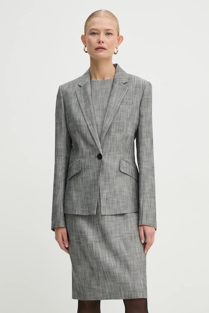 BOSS marynarka tkanina szary 50531887