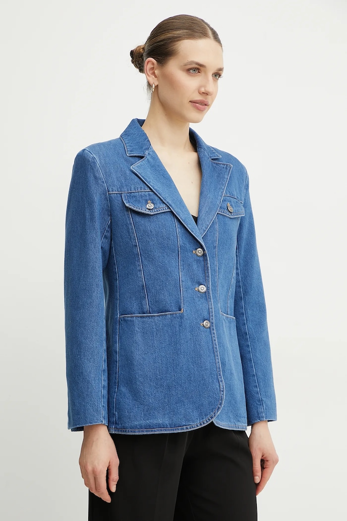 BOSS jacheta denim cu captuseala albastru 50532532
