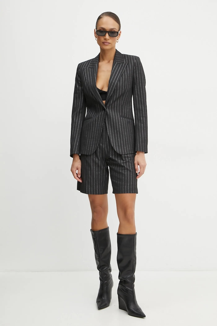 Karl Lagerfeld blazer con aggiunta di lana A1W14025 grigio SS25