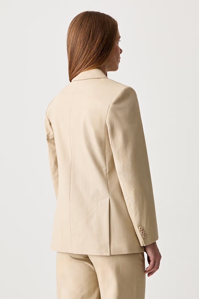 Clothing A.P.C. veste lucy double-breasted suit jacket cotton Women's COHFU.F03212 beige
