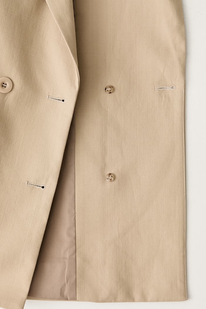 A.P.C. veste lucy double-breasted suit jacket cotton Women's COHFU.F03212 beige