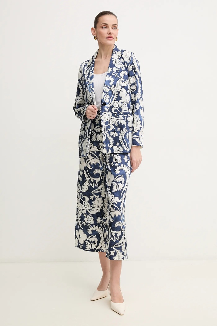 Marella marynarka Emme by Marella 2515041181 granatowy SS25