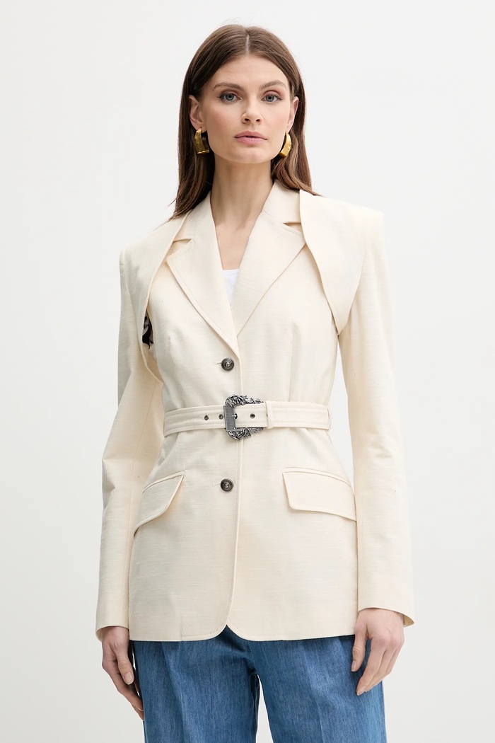 Versace Jeans Couture zakó szövet bézs 78HAQ705.N0439