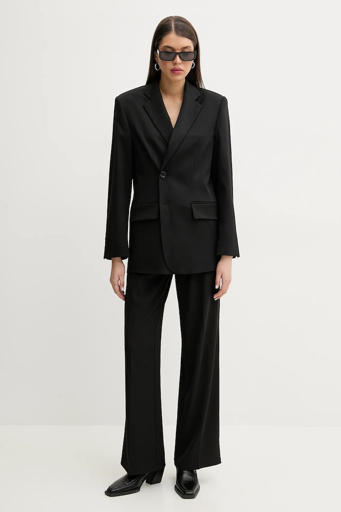 Sako s prímesou vlny MM6 Maison Margiela S52BN0136.M35153 čierna SS25