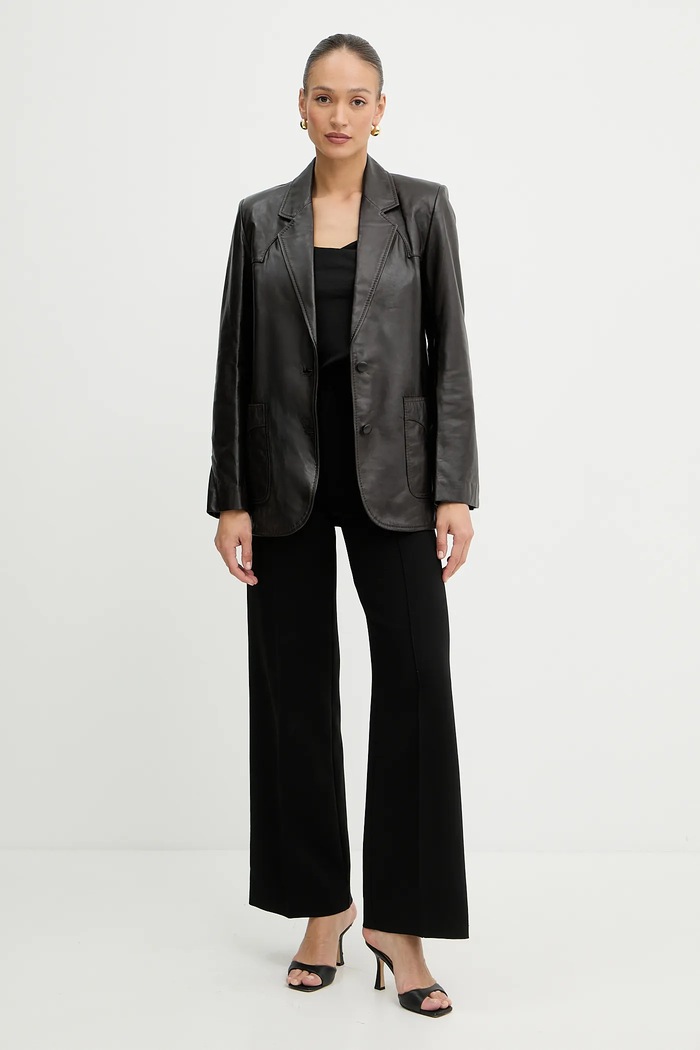 Pinko blazer in pelle REIMAGINE by Patrick Mcdowell 105090.A2JN marrone SS25