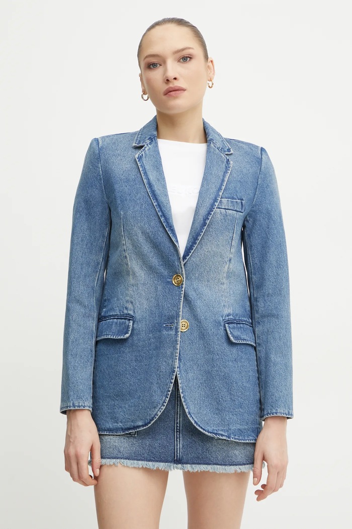 MICHAEL Michael Kors marynarka jeansowa tkanina niebieski MR510A7FAU