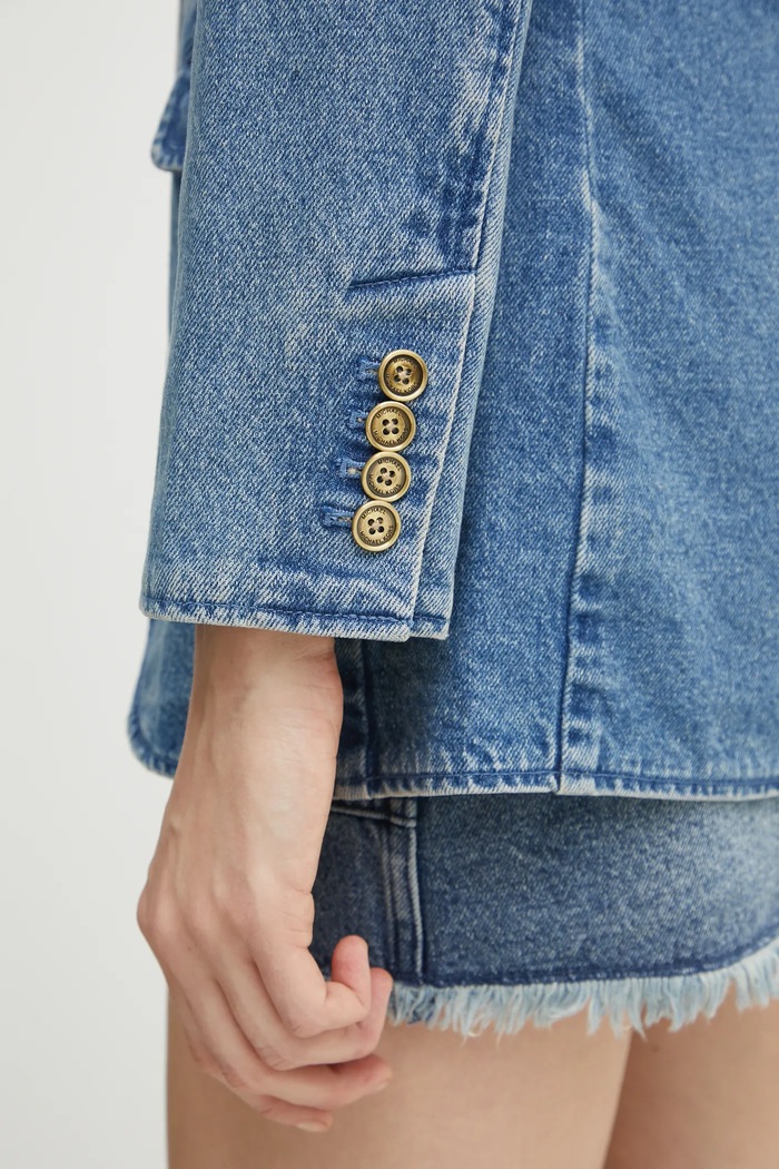 MICHAEL Michael Kors marynarka jeansowa MR510A7FAU niebieski