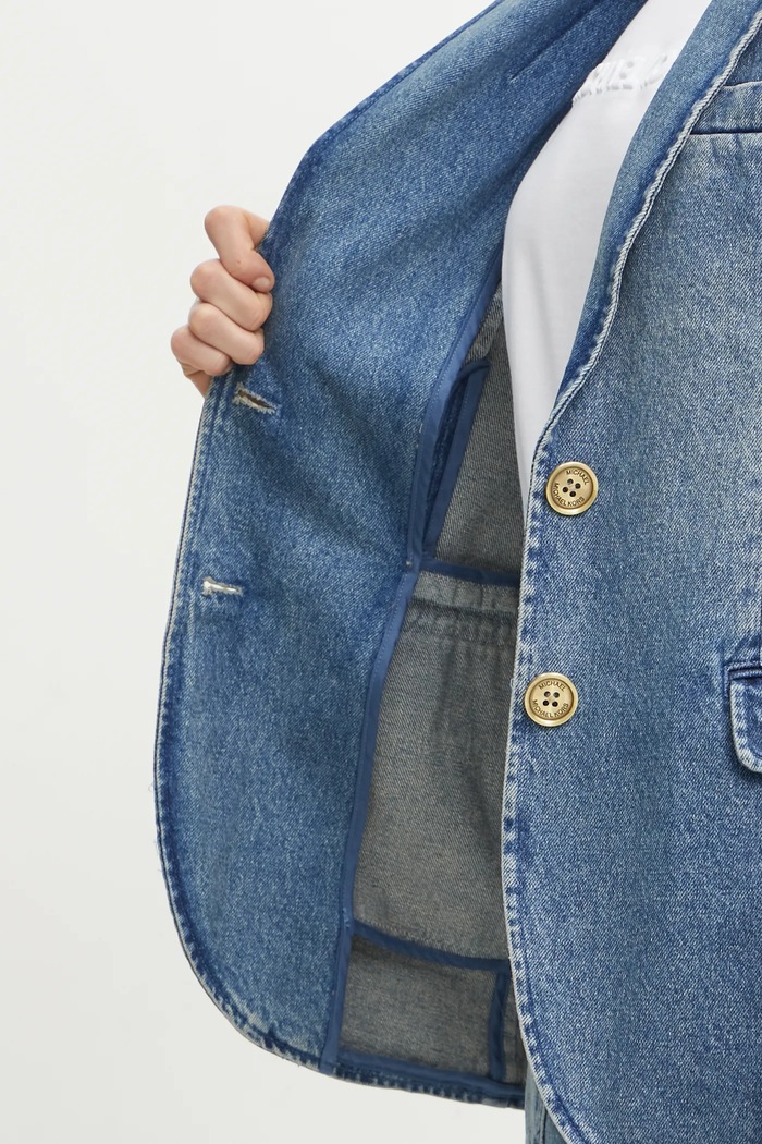 MICHAEL Michael Kors marynarka jeansowa MR510A7FAU