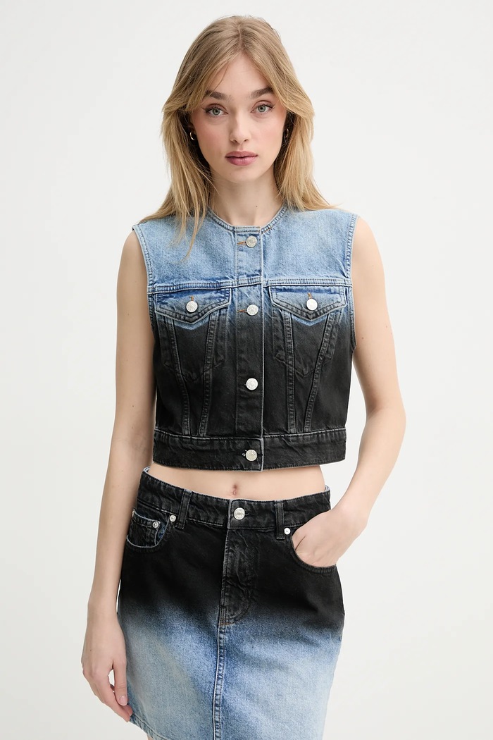 Moschino Jeans farmer mellény szövet kék 1002.3719