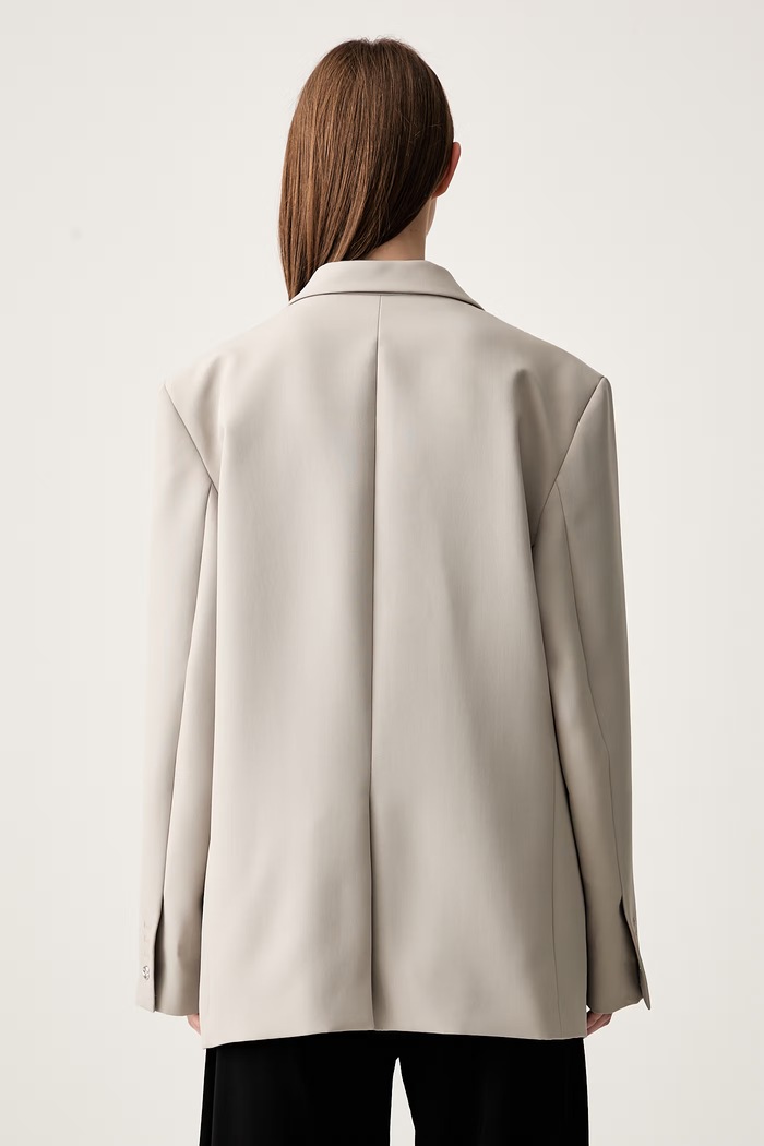 Îmbrăcăminte Coperni Belted Pocket Tailored sacou cu un singur rând de nasturi pentru femei COPV69F3004 bej