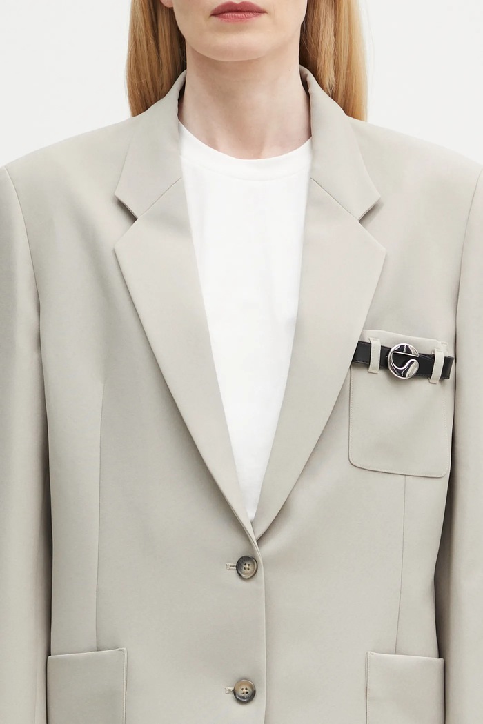 Coperni blazer Belted Pocket Tailored beige COPV69F3004