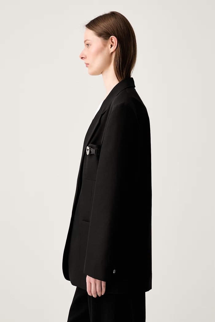 Coperni Belted Pocket Tailored однобортный пиджак для женщин COPV69F3004 чёрный SS25
