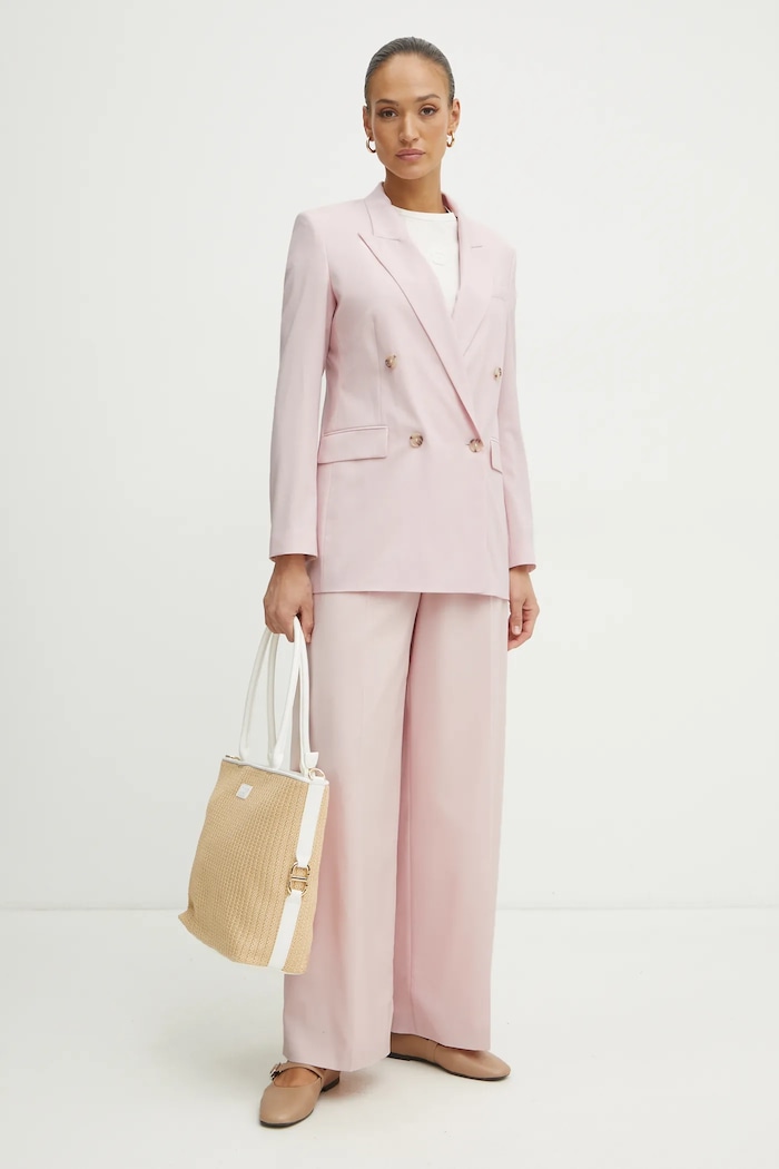 BOSS geaca de lana 50537509 roz SS25