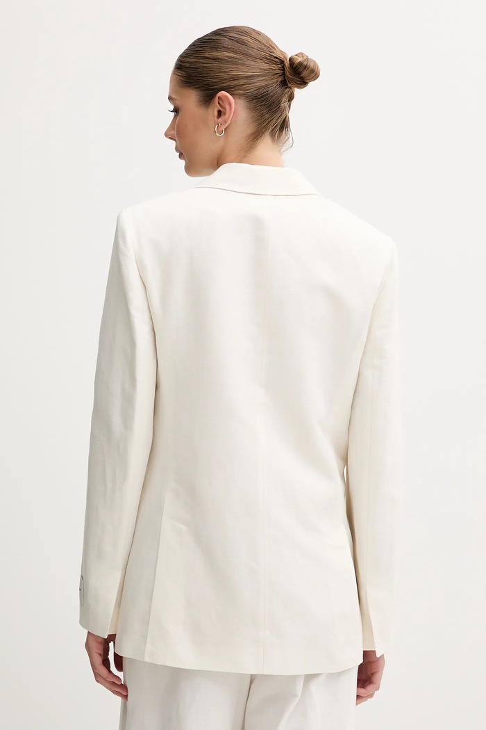 Odzież Calvin Klein marynarka lniana LV044B404G beżowy