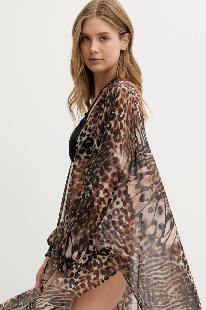 Guess kimono plażowe brązowy E5GK03.WH4T2