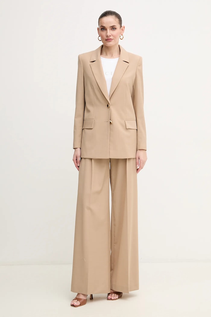 Marciano by Guess marynarka z domieszką wełny IRINA 5GGN04.7294A beżowy SS25