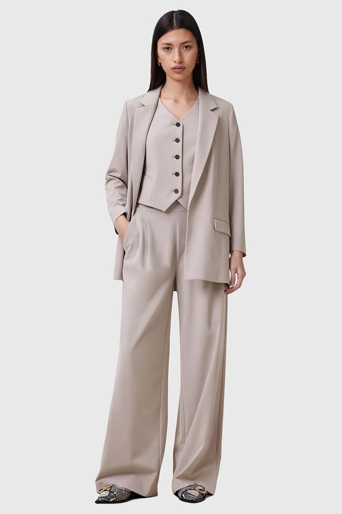AllSaints kamizelka ALEIDA W005QC beżowy