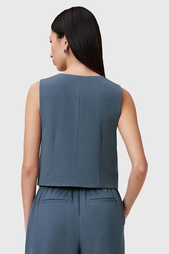 Îmbrăcăminte AllSaints vesta ALEIDA W005QC albastru