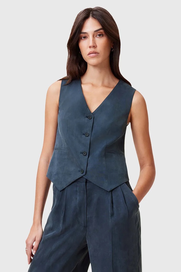 Vesta AllSaints AVERIE látka modrá W039QC