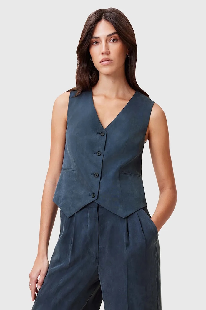 Vesta AllSaints AVERIE látka modrá W039QC
