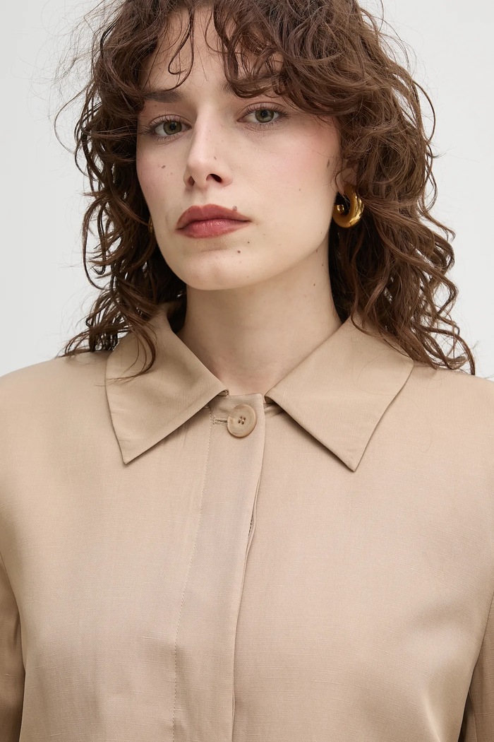 ISABELLE BLANCHE marynarka z domieszką lnu beżowy IS25SS.J063.T004