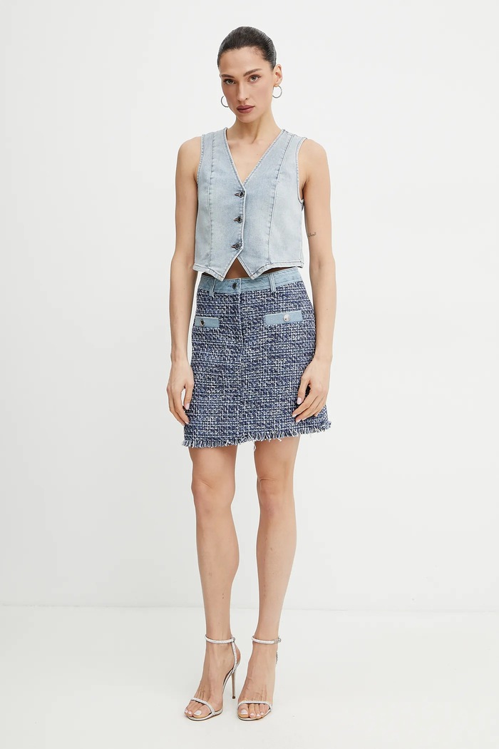 Morgan vesta jeans CFLA CFLA albastru SS25