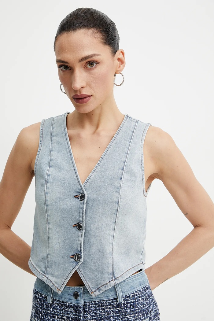 Morgan vesta jeans CFLA albastru CFLA