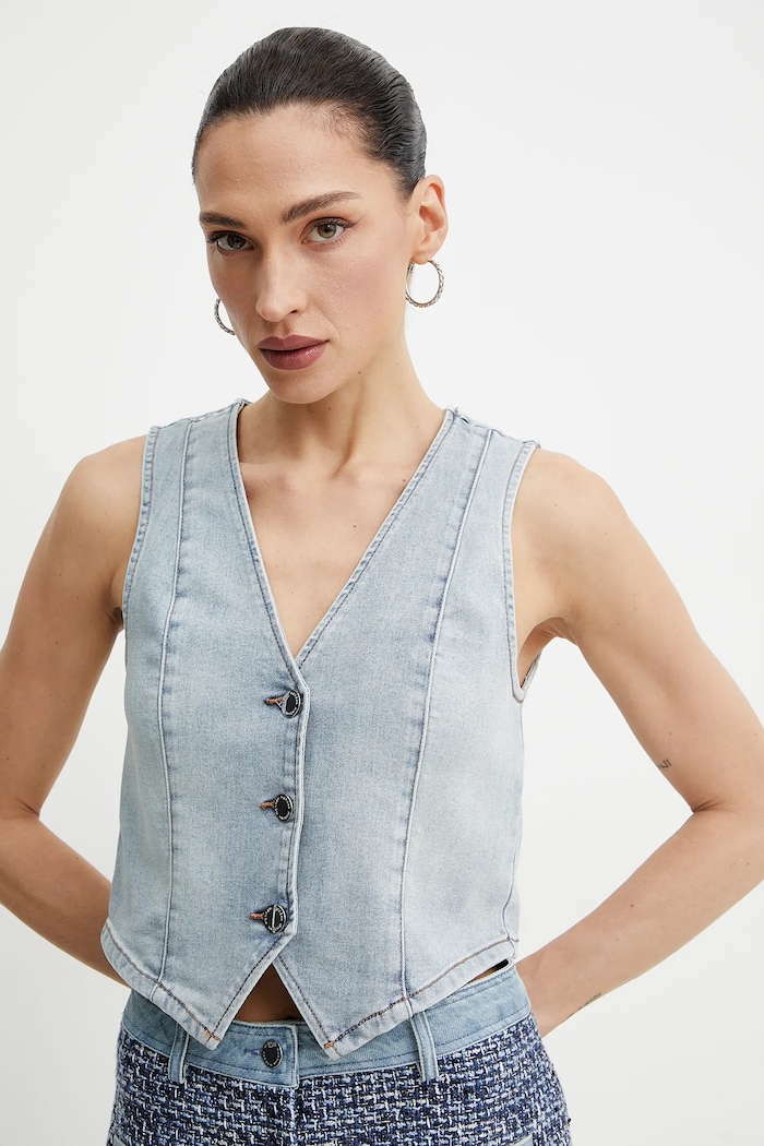 Morgan vesta jeans CFLA albastru CFLA