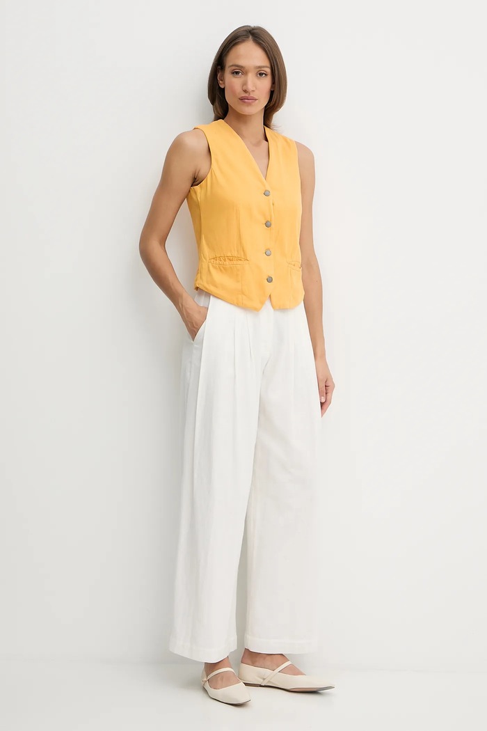 United Colors of Benetton kamizelka 2LEDDJ00G żółty SS25