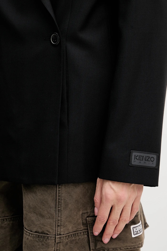 Vlnené sako Kenzo FF52VE2589RA.99 čierna