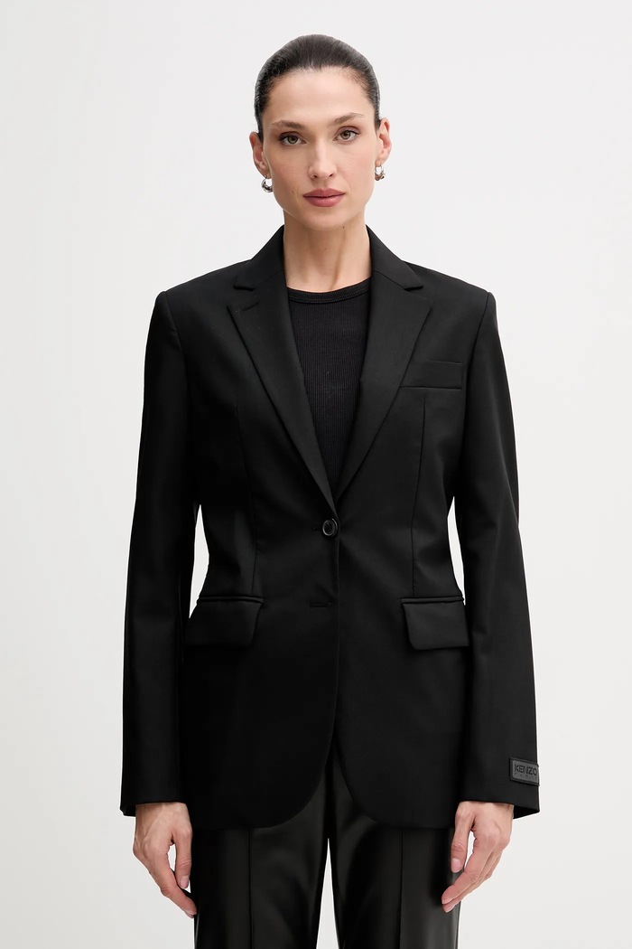 Kenzo gyapjú kabát fekete FF52VE2619RA.99