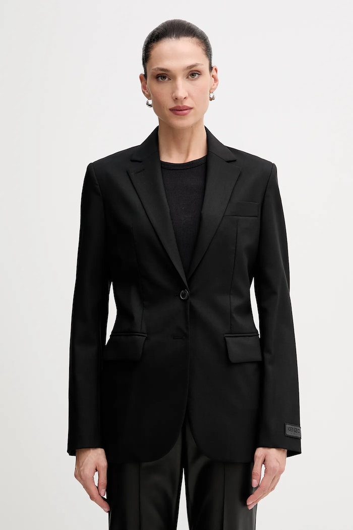 Kenzo gyapjú kabát fekete FF52VE2619RA.99