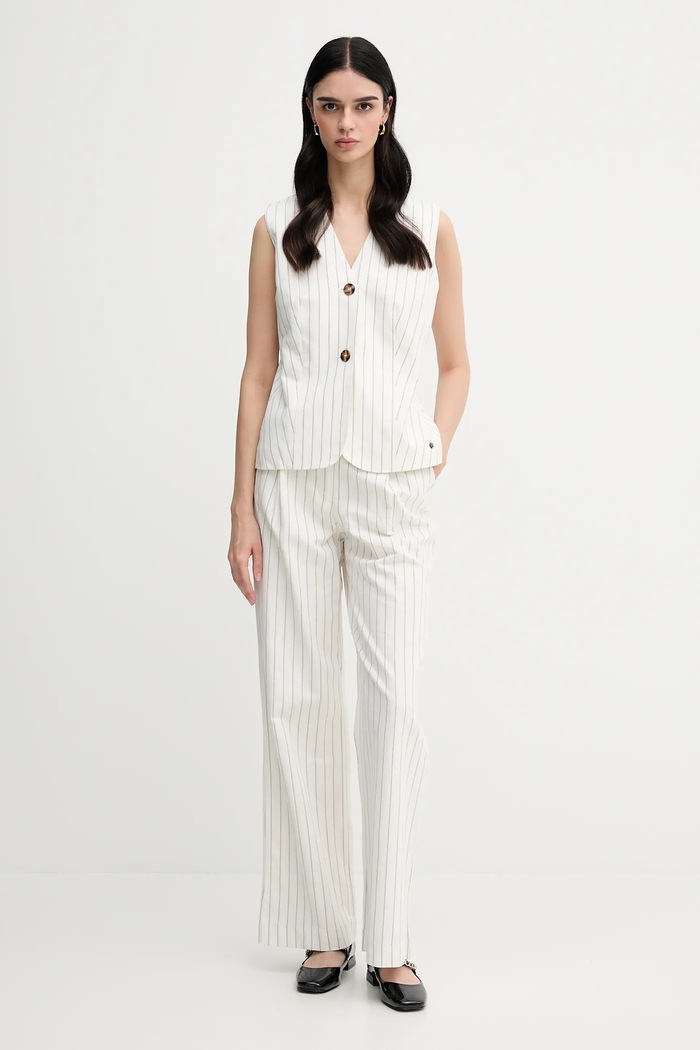 Sako s prímesou ľanu Pedro del Hierro 7319821 béžová SS25