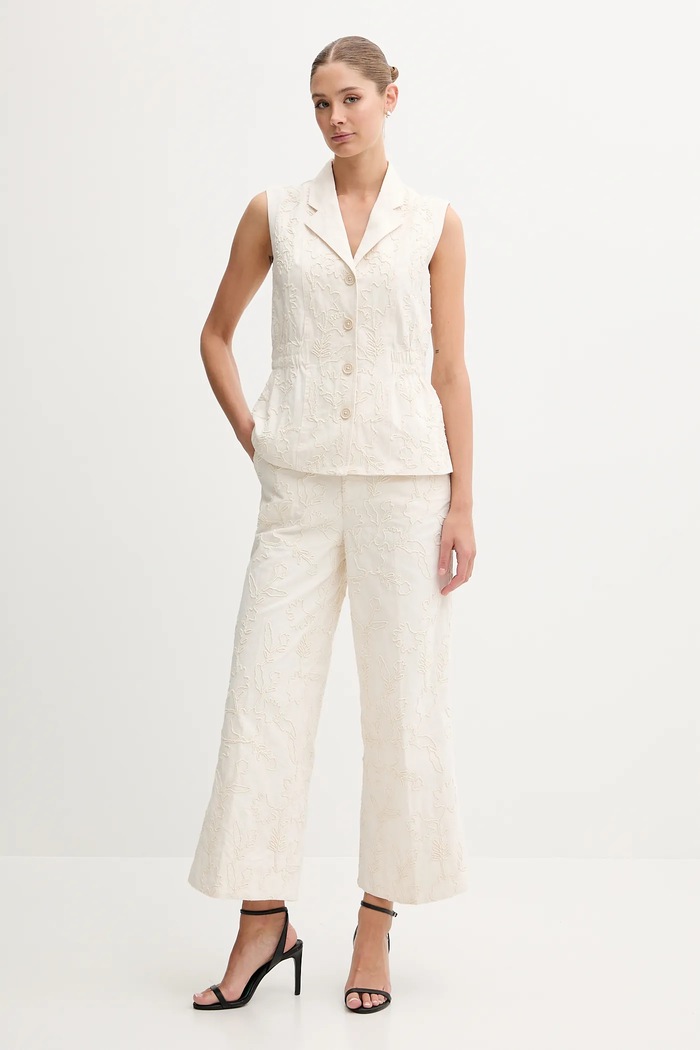 Pamučni prsluk Pedro del Hierro 7659082 bež SS25