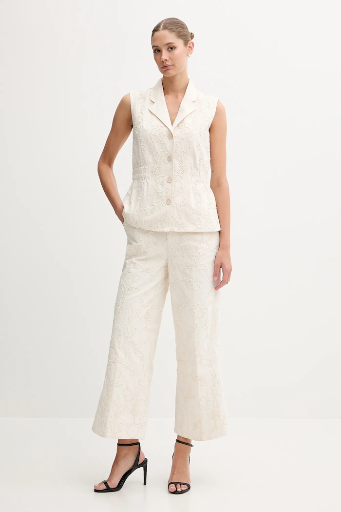 Pamučni prsluk Pedro del Hierro 7659082 bež SS25