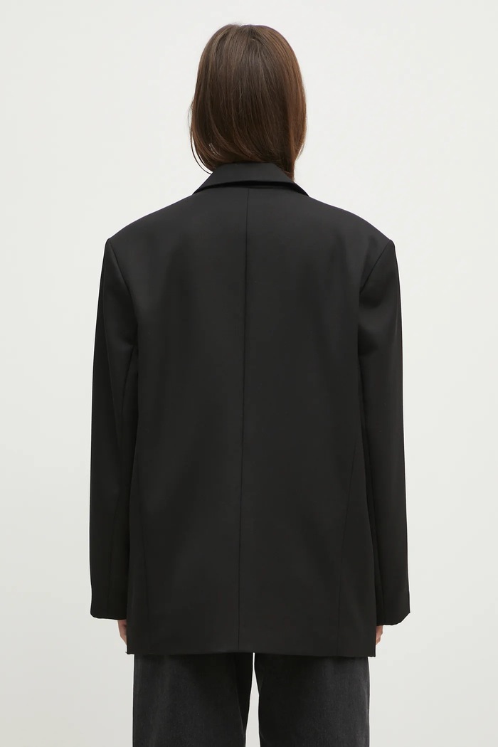 Oblečenie Vlnené sako Anine Bing Quinn Blazer A.01.7073 čierna
