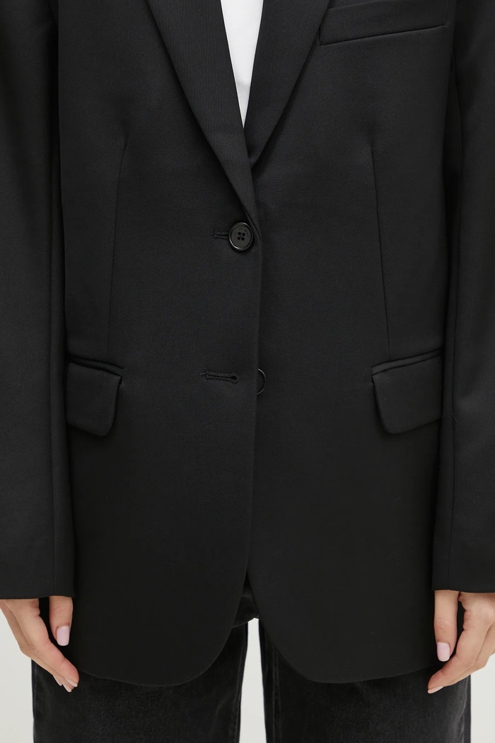 Vlnené sako Anine Bing Quinn Blazer čierna A.01.7073
