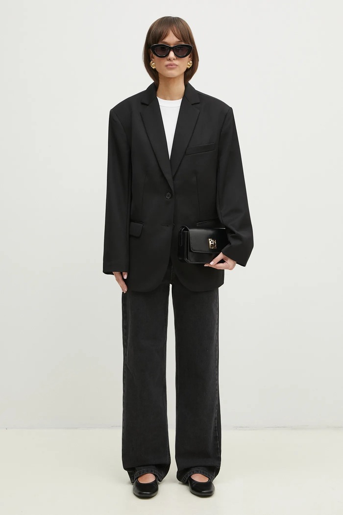 Vlnené sako Anine Bing Quinn Blazer A.01.7073