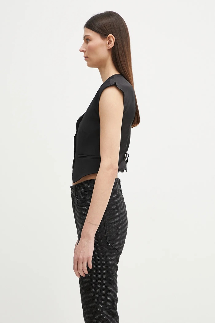 Fiorucci gilet Embroidered W02SPTSL289PL02BK01 black SS25