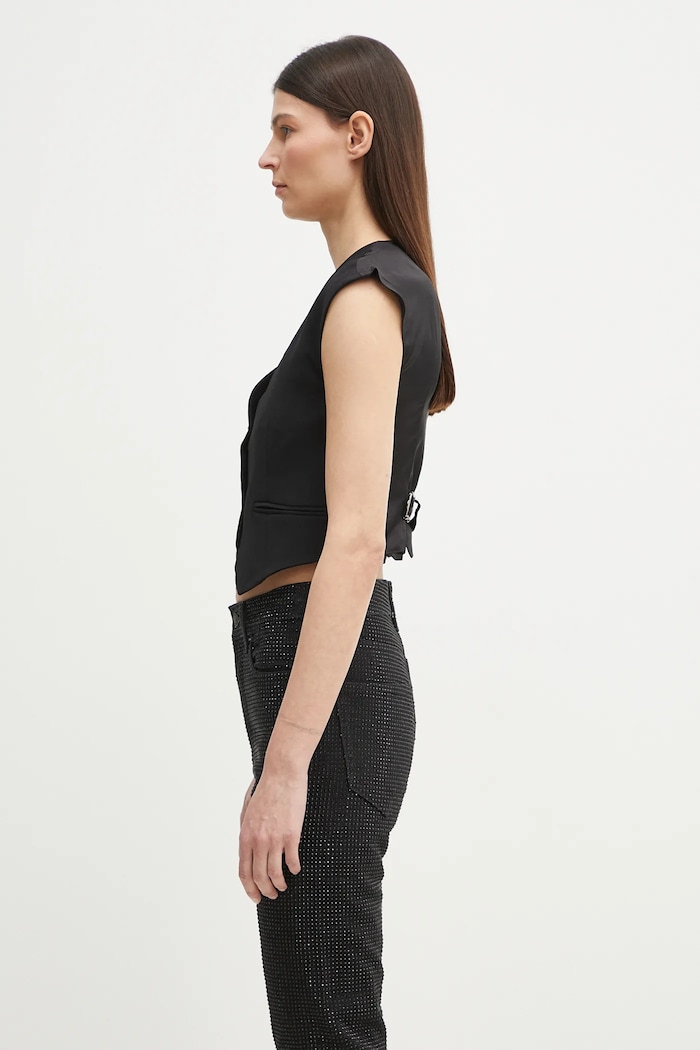 Fiorucci gilet Embroidered W02SPTSL289PL02BK01 black SS25
