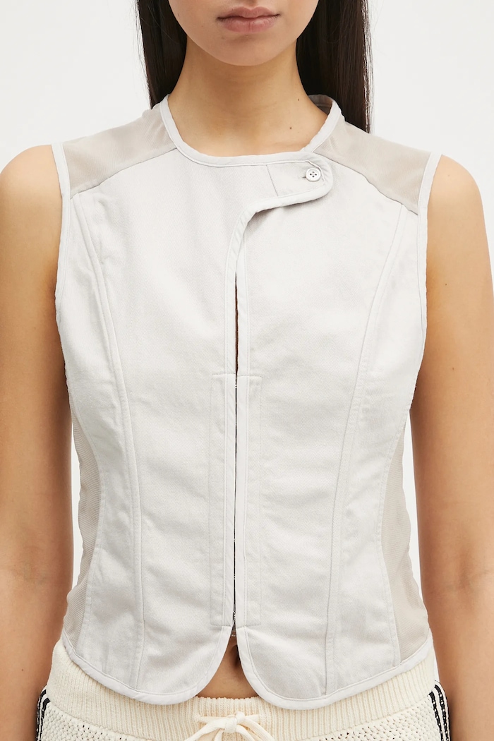 Our Legacy gilet Corset beige W2252CDB