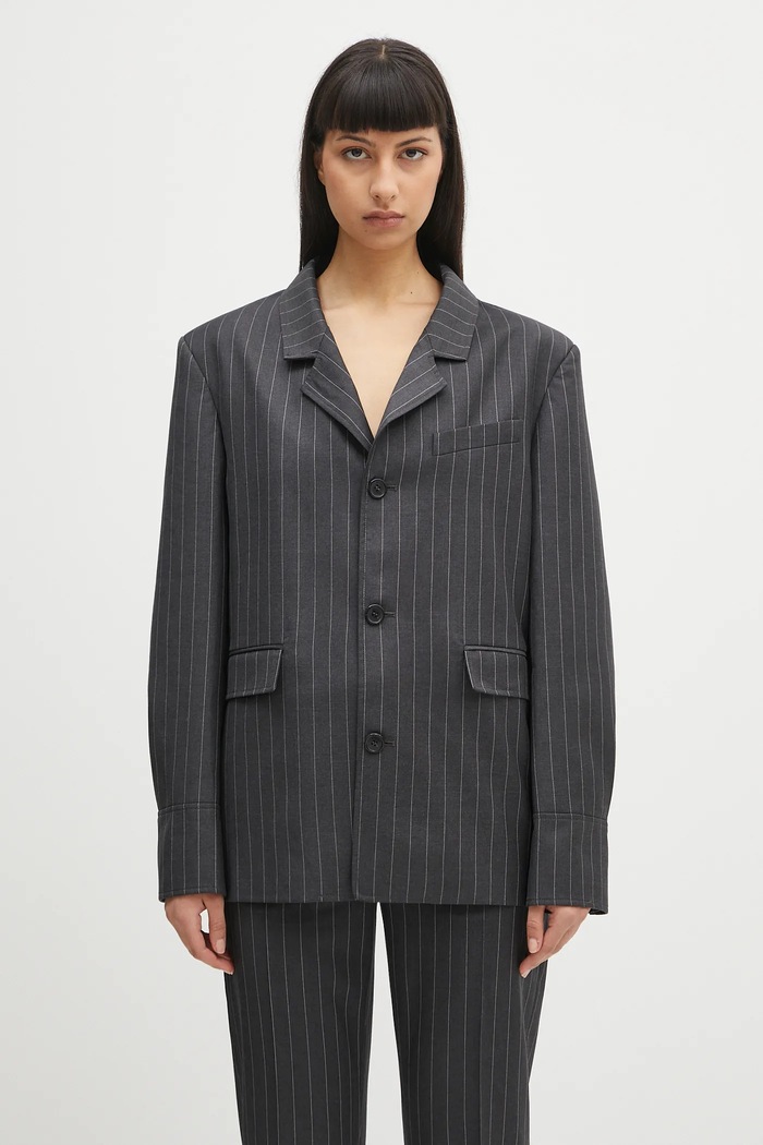 Vuneni sako JW Anderson Open Back Tailored vuna siva JK0368.PG1695.945