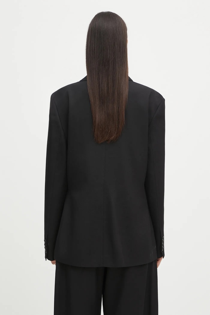 Oblečení Sako s příměsí hedvábí JW Anderson Tailored Wrap JK0369.PG1684.999 černá