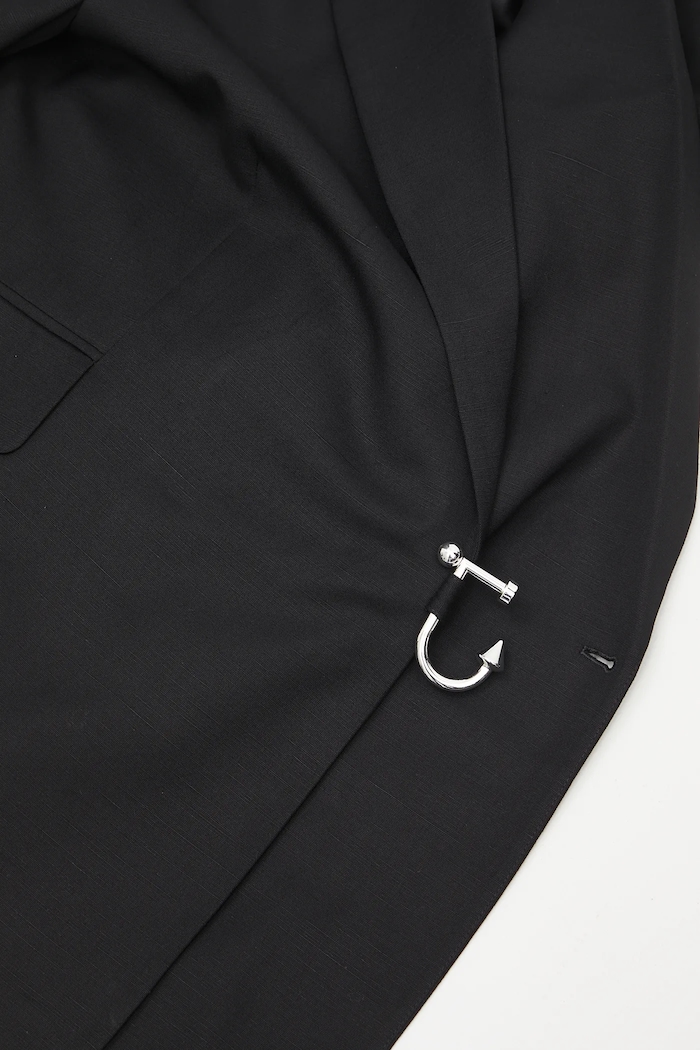Sako s příměsí hedvábí JW Anderson Tailored Wrap JK0369.PG1684.999 černá