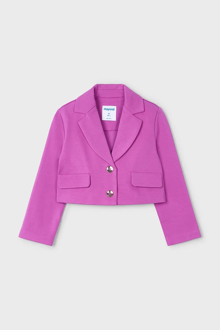 Dječji sako Mayoral bez uzorka roza 3405.6B.Mini.PPYA