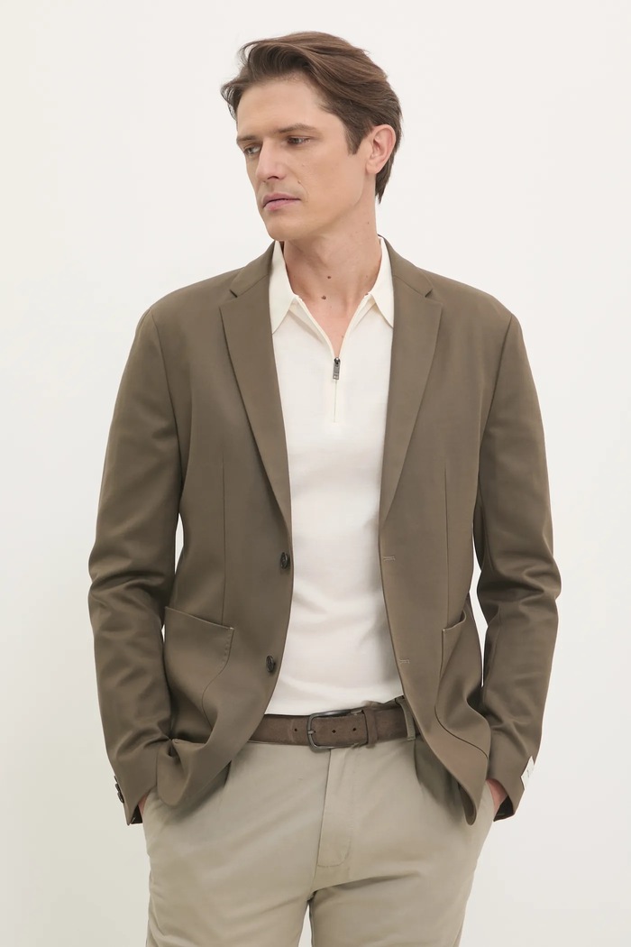 Calvin Klein zakó szövet zöld K10K114323