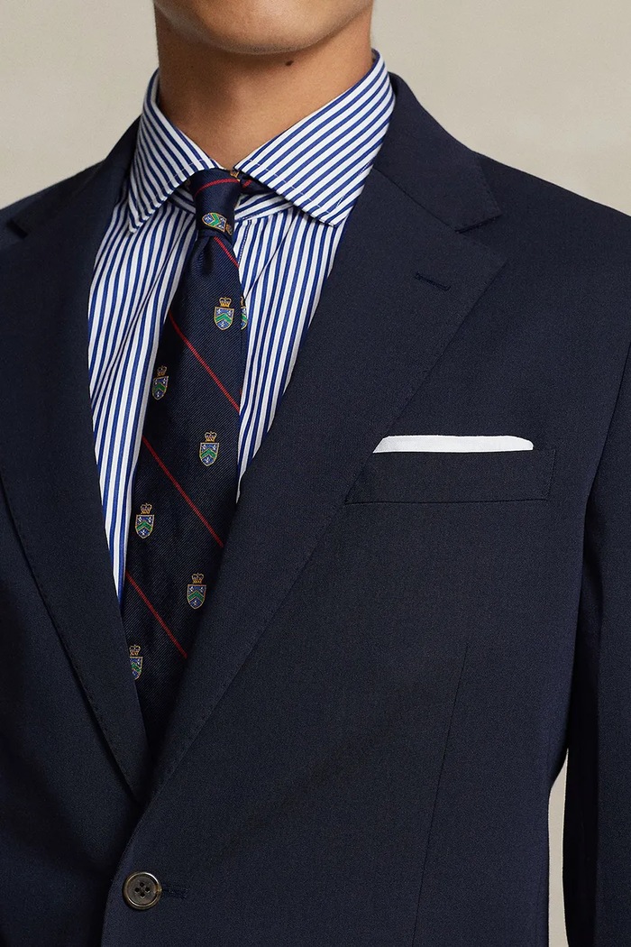 Blazer s příměsí vlny Polo Ralph Lauren námořnická modř 715921717