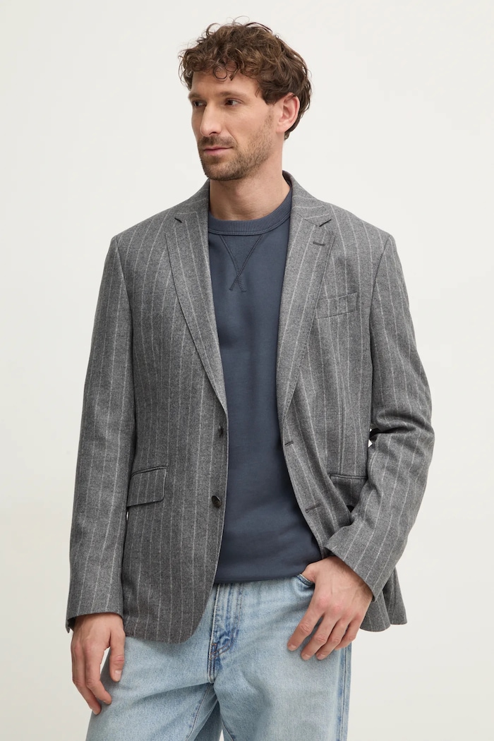 Hackett London marynarka regular szary HM470563R