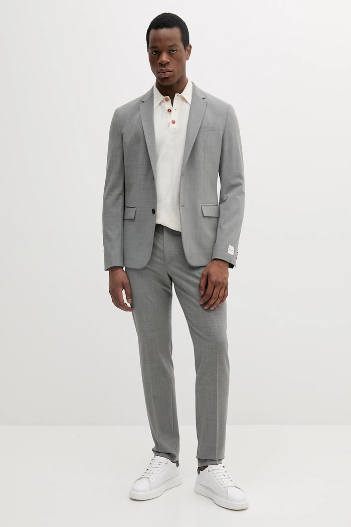 Calvin Klein blézer gyapjú keverékből K10K113944 szürke SS25