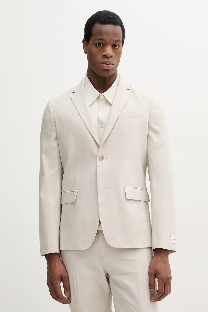 Calvin Klein blazer din amestec de in cu captuseala bej K10K114388